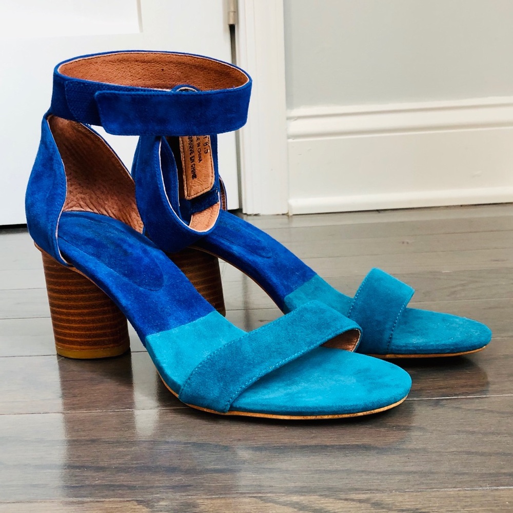 Blue Suede Jeffrey Campbell Heels - Never Worn
